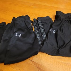 Under Armour Boys Athletic Pants Joggers Black Small